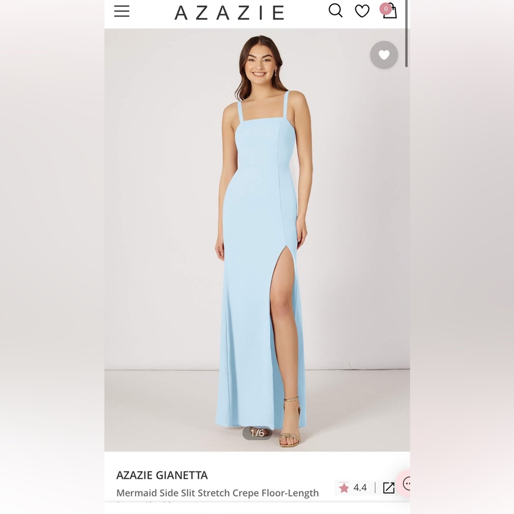 Azazie Gianetta Bridesmaid Dress Sky Blue